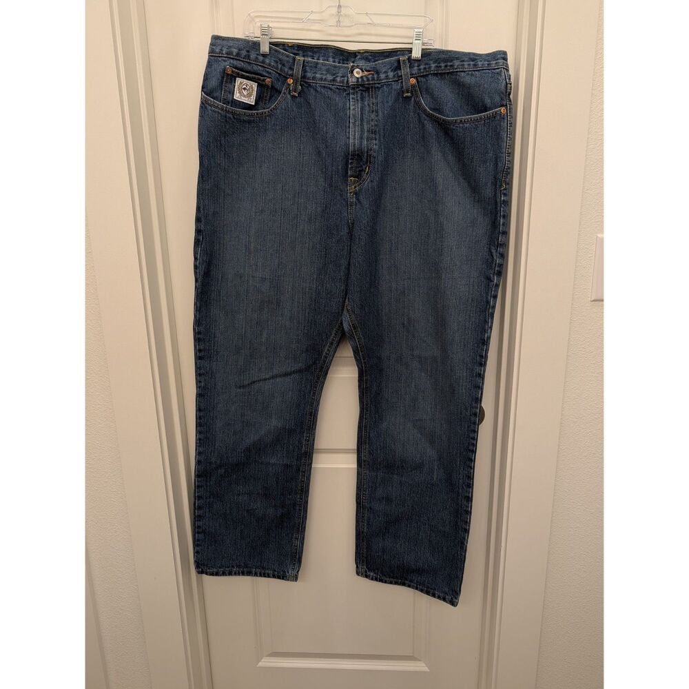 Cinch White Label Mens Jeans 44x32 Blue Denim Straight Leg Western Work